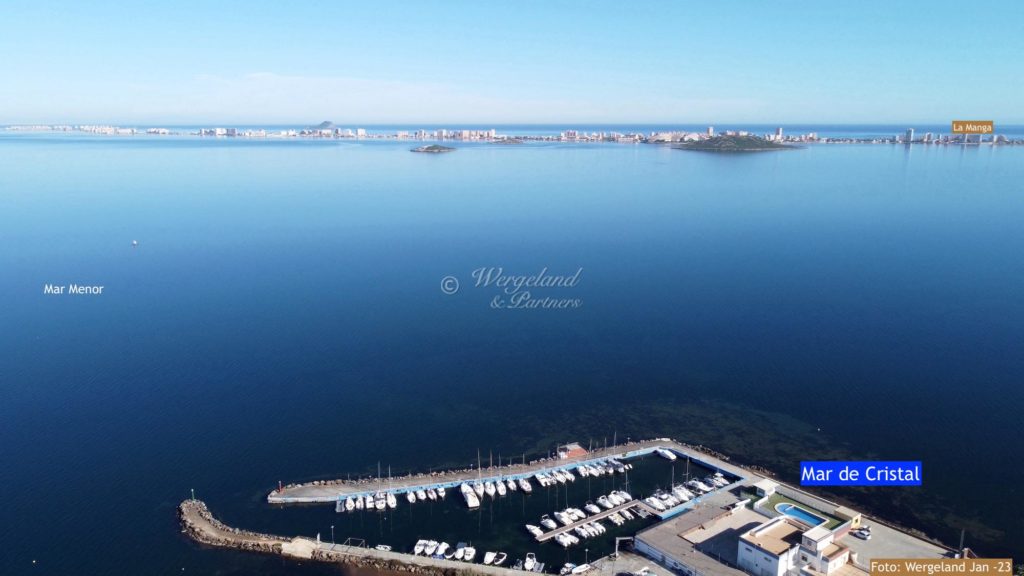 dronebilde mar de cristal bathavn mot la manga