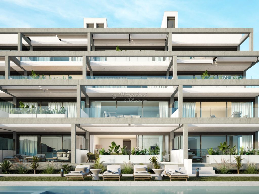 Oasis Beach Fasade Terrasser