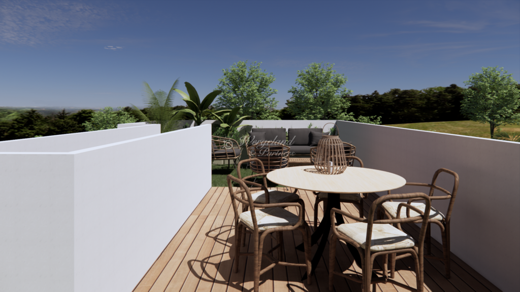 Takterrasse Spisegruppe