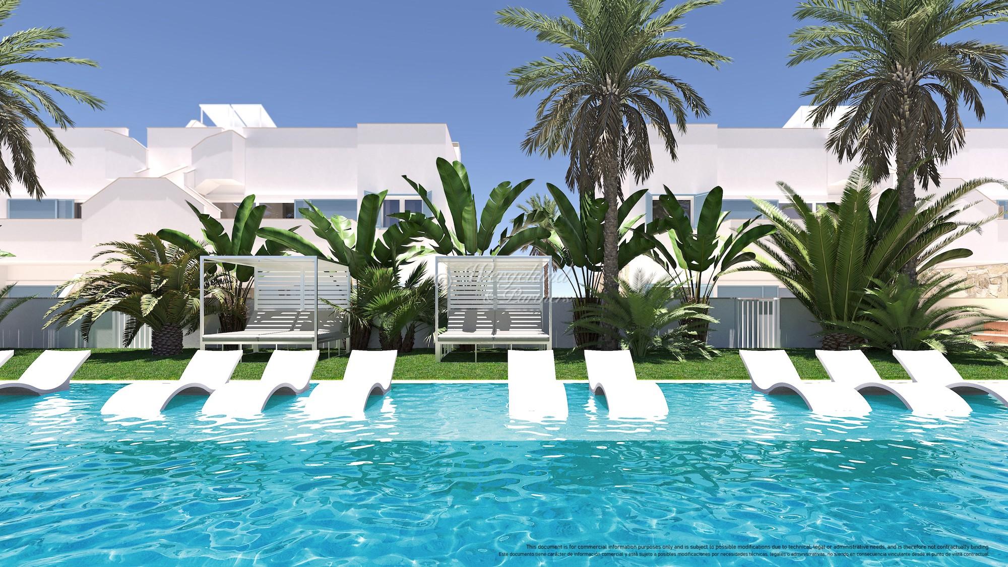 Southwest-facing corner, ground floor, large terrace, shared pool [PMP6A]