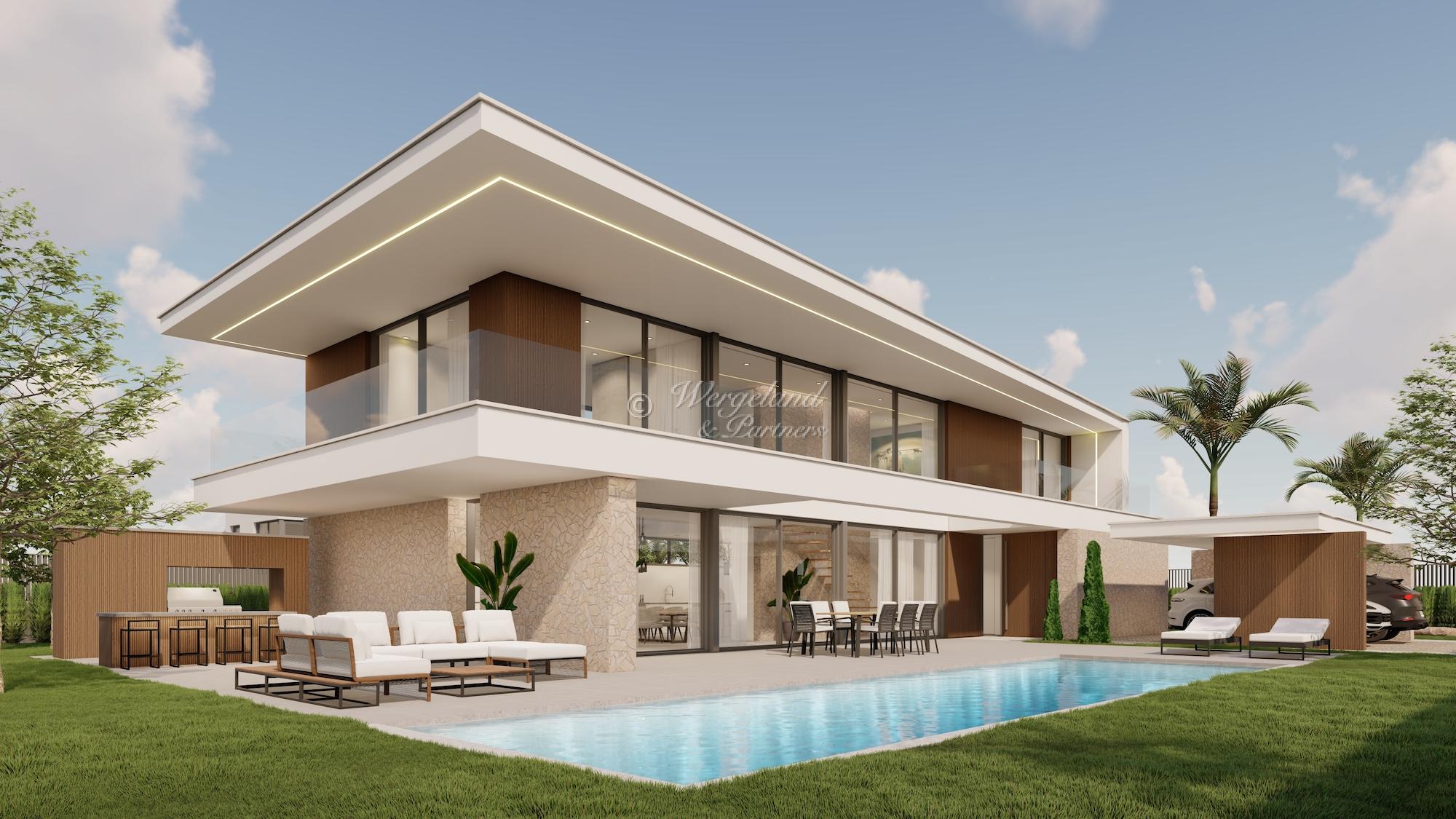 Arkitekttegnet villa etter dine ønsker i Cabo Roig, 894 m2 sydvendt hjørnetomt [CRE]