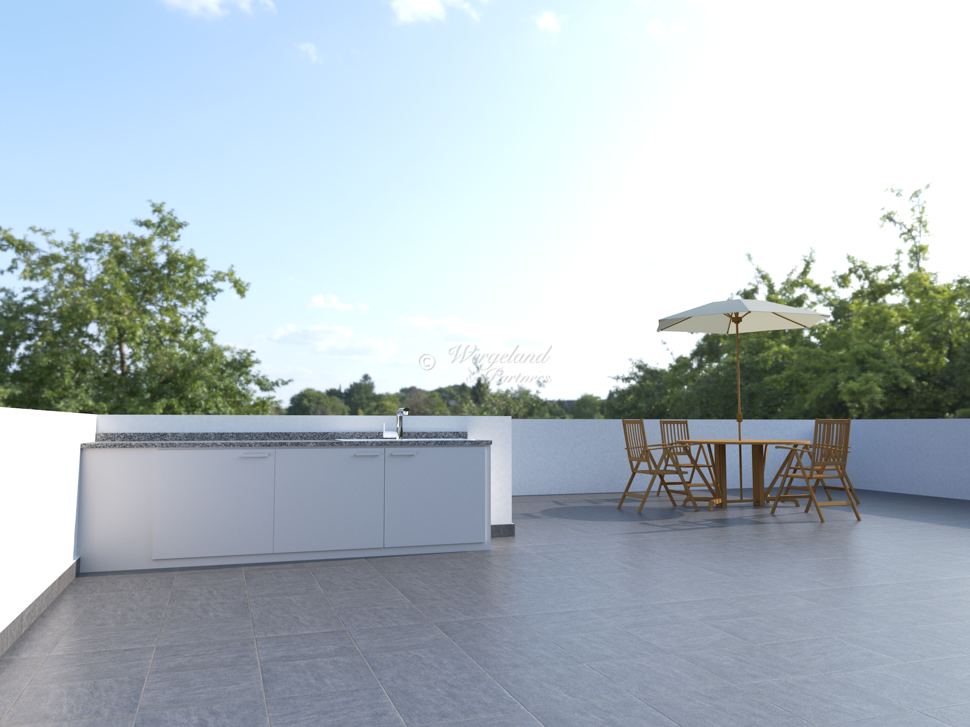 Alt på ett plan, 3 sov/2 bad, privat basseng, takterrasse [VdPII2]